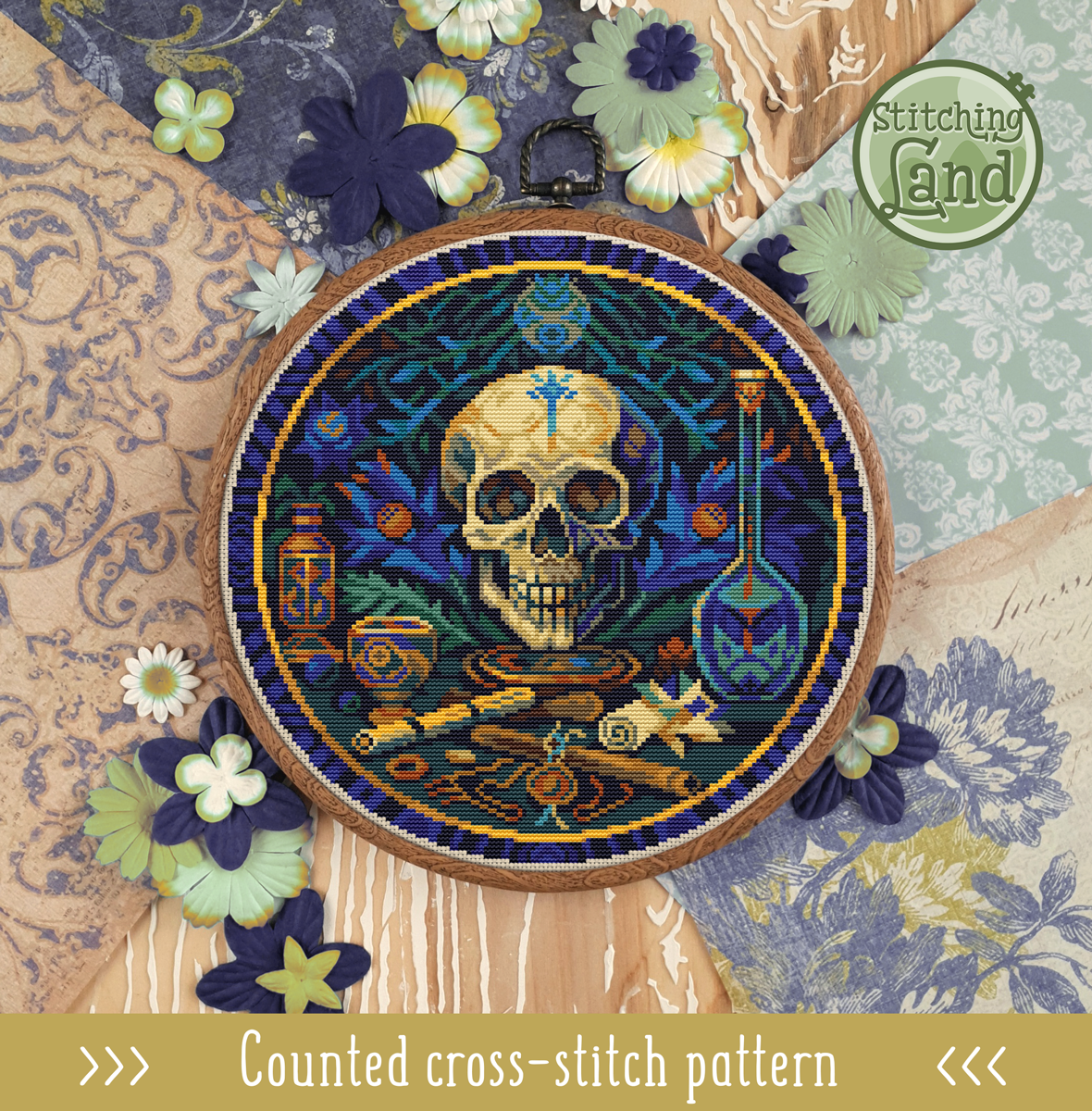 Alchemical Still Life Cross Stitch Pattern