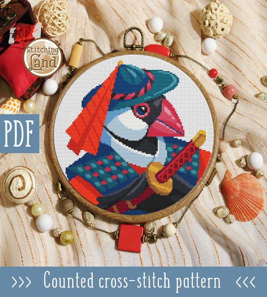 Finch San Cross Stitch Pattern