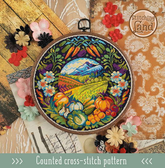 Harvest Cross Stitch Pattern