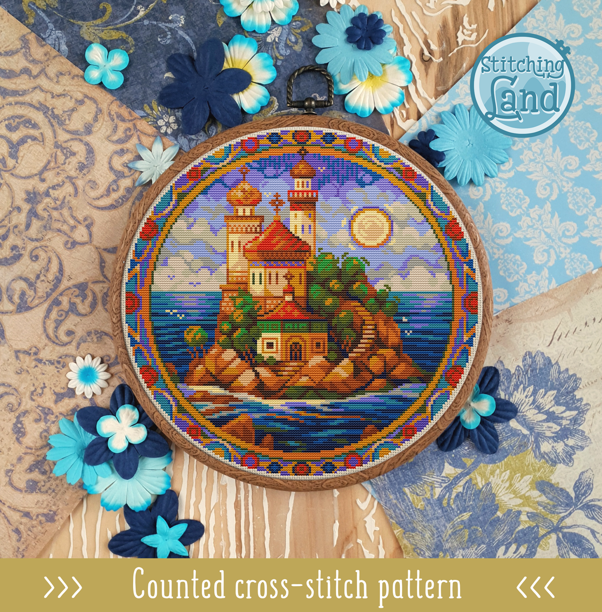 Island Town II Cross Stitch Pattern