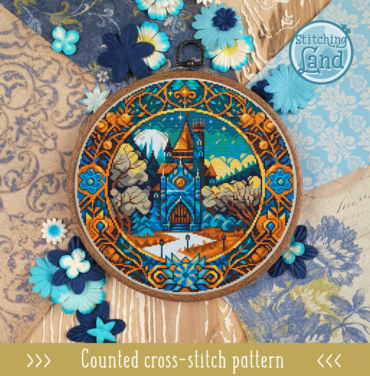 Moon Castle II Cross Stitch Pattern