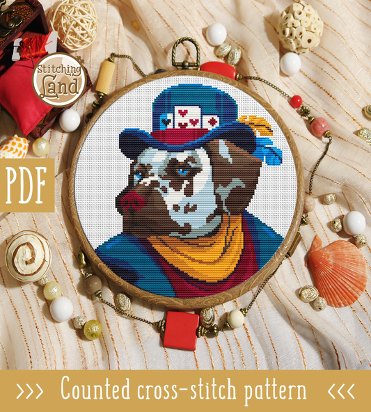 Mr. Dalmatian Cross Stitch Pattern