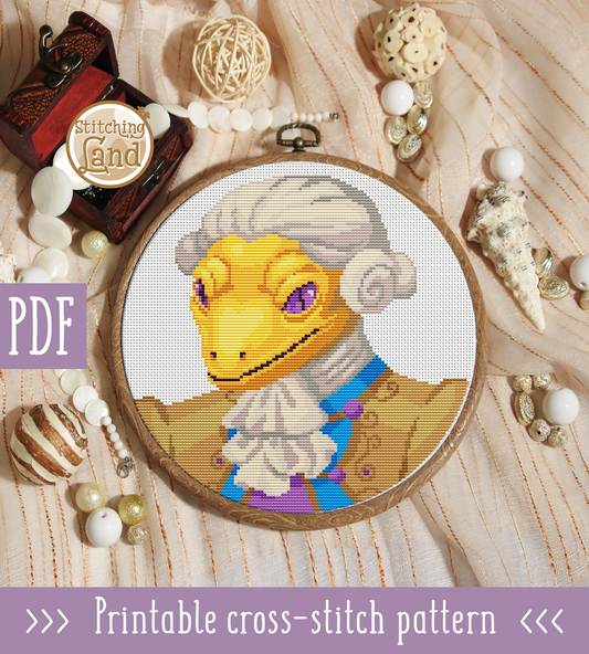 Mr. Gecko Cross Stitch Pattern