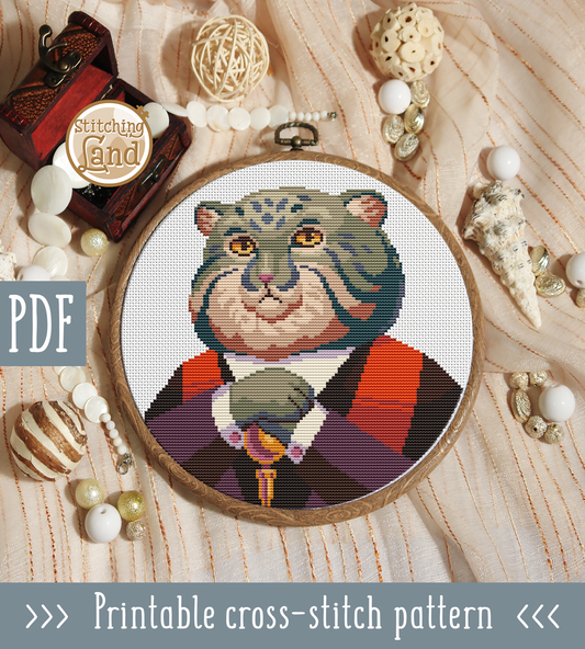 Mr. Manul Cross Stitch Pattern