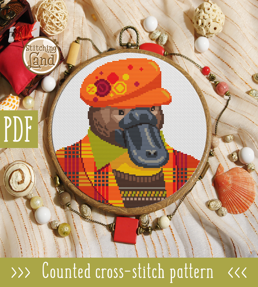 Mr. Platypus Cross Stitch Pattern