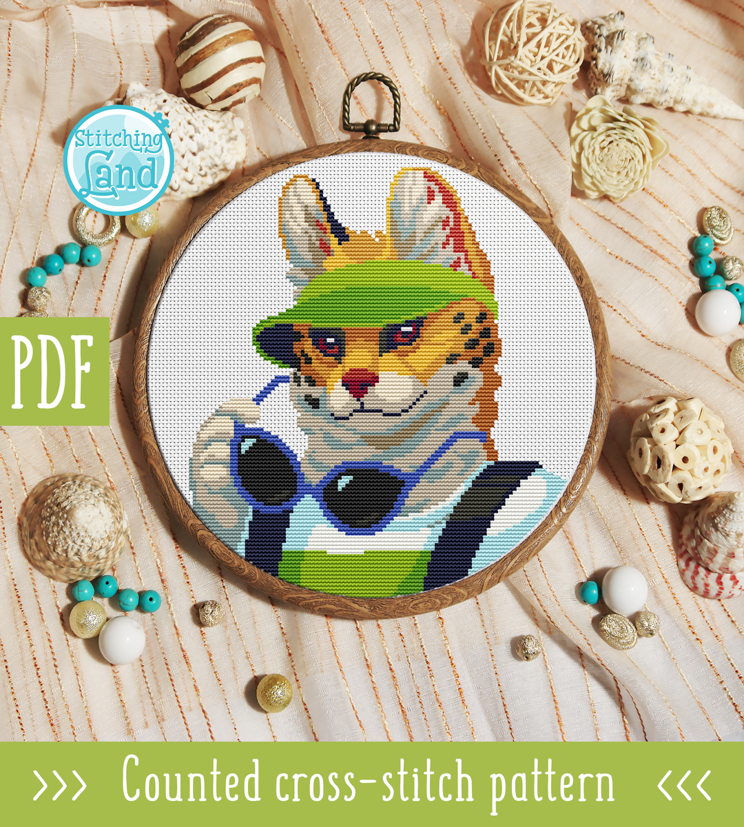 Mr. Serval Cross Stitch Pattern