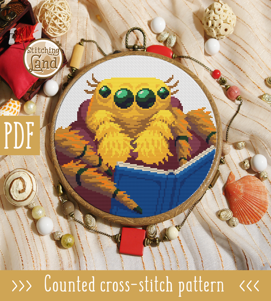 Mr. Tarantula Cross Stitch Pattern