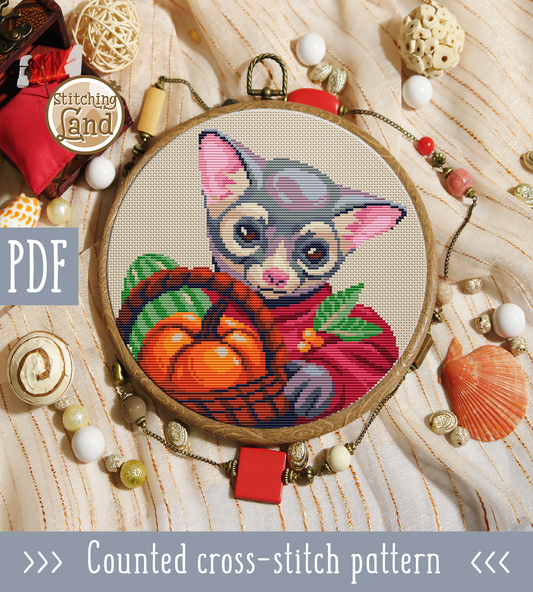 Mr. Viverra Cross Stitch Pattern