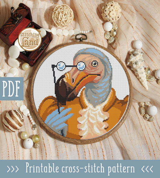 Mrs. Dodo Cross Stitch Pattern