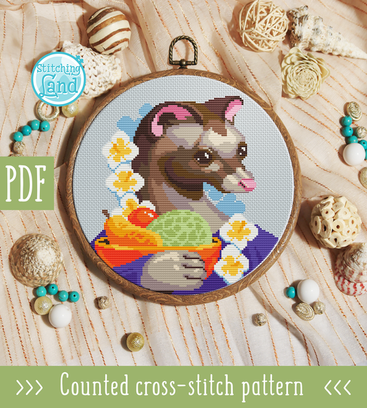 Ms. Genet Cross Stitch Pattern