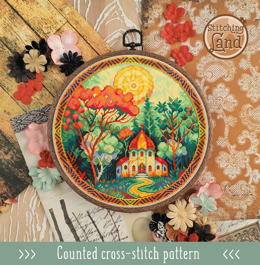 Sunny Garden Cross Stitch Pattern