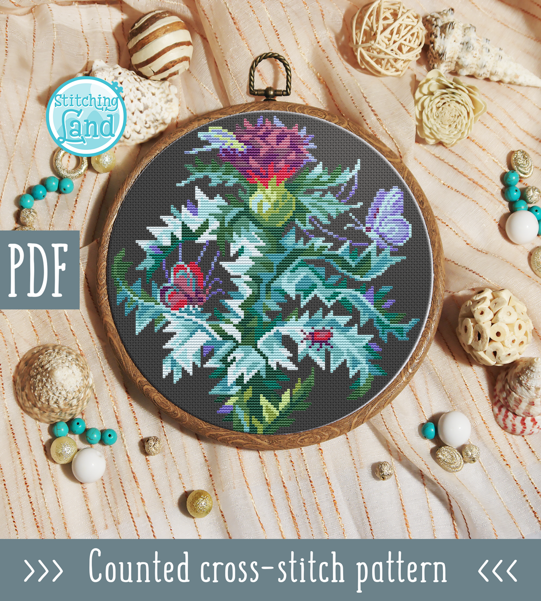 Thistle II Cross Stitch Pattern