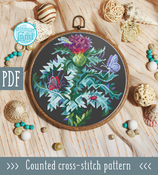 Thistle II Cross Stitch Pattern