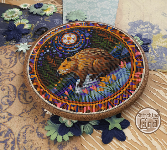 Art Nouveau Beaver Cross Stitch Pattern