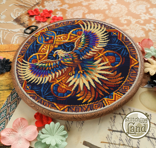 Art Nouveau Eagle Cross Stitch Pattern