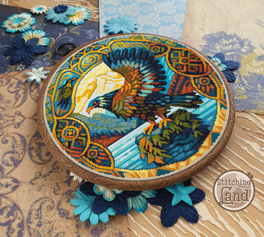 Art Nouveau Eagle II Cross Stitch Pattern
