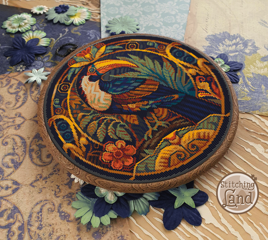 Art Nouveau Toucan Cross Stitch Pattern