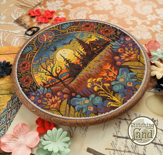 Autumn Sunset Cross Stitch Pattern