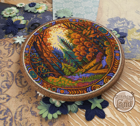 Autumn Woodland Cross Stitch Pattern