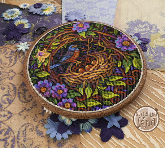 Bird & Nest Cross Stitch Pattern