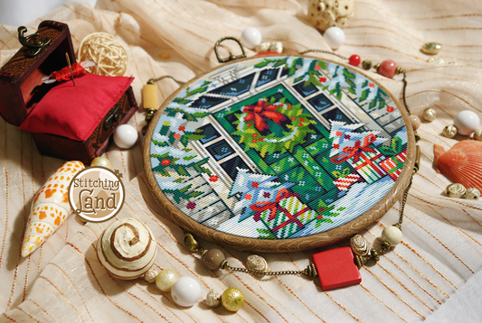 Christmas Door II Cross Stitch Pattern