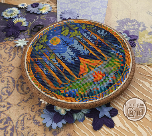 Forest Night Cross Stitch Pattern