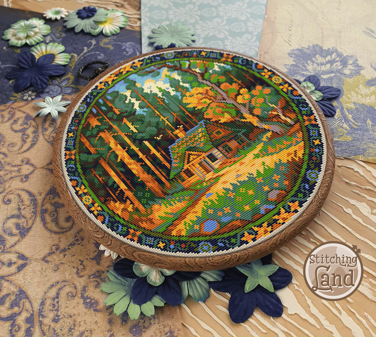 Forester's House Cross Stitch Pattern