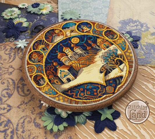 Golden Town Cross Stitch Pattern