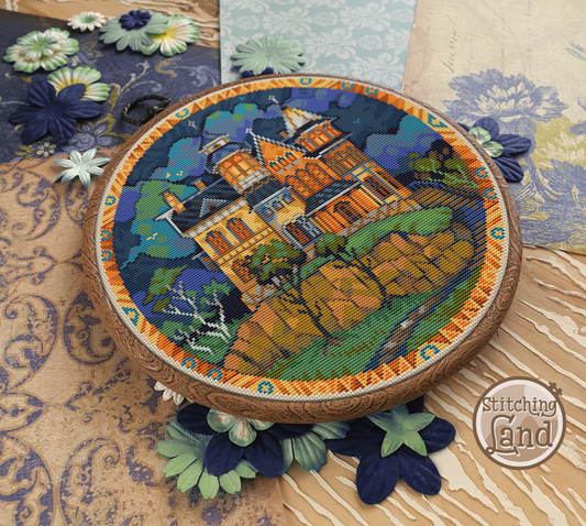 Gothic Mansion Cross Stitch Pattern