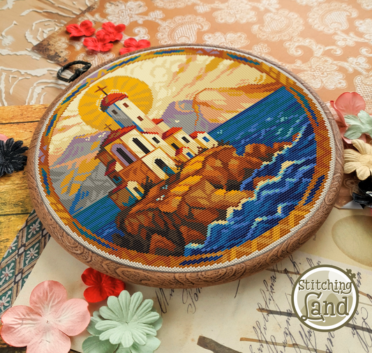 Monastery Cross Stitch Pattern