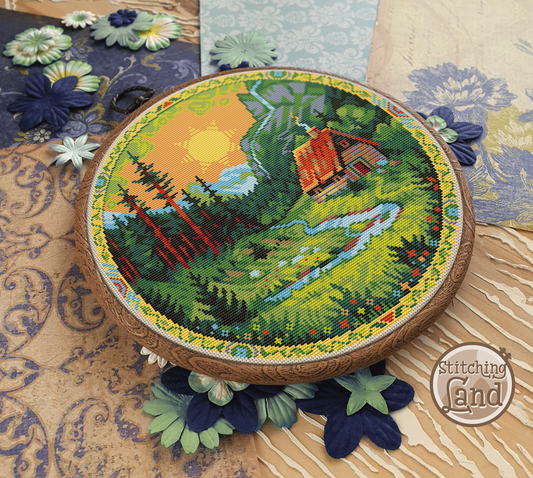 Mountain Lodge II Cross Stitch Pattern