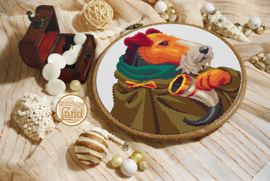 Mr. Fox Terrier Cross Stitch Pattern