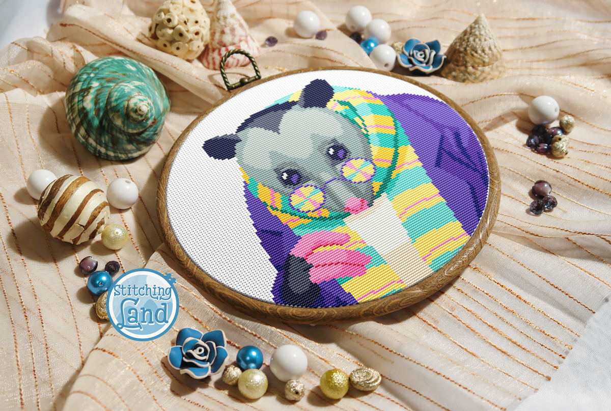 Mr. Opossum Cross Stitch Pattern