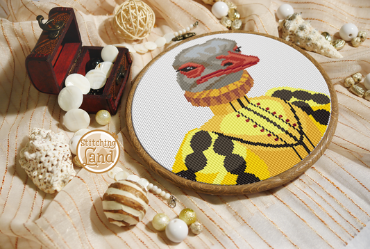 Mr. Ostrich Cross Stitch Pattern