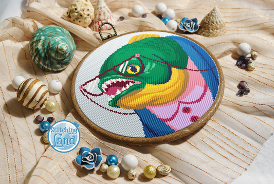 Mr. Piranha Cross Stitch Pattern