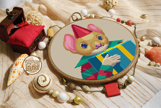 Mr. Pouched Mouse Cross Stitch Pattern