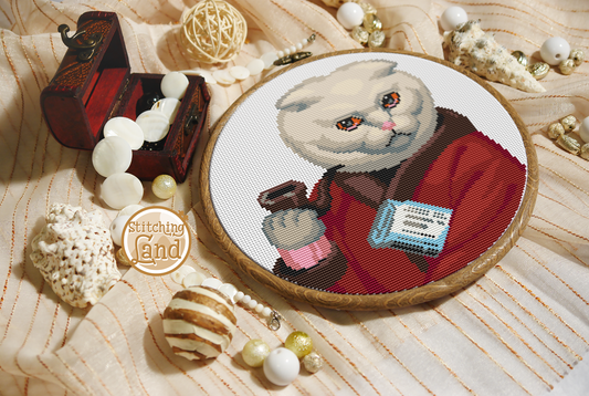 Mr. Scottish Fold Cross Stitch Pattern