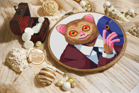 Mr. Tarsier Cross Stitch Pattern