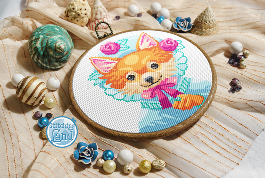 Mrs. Chihuahua Cross Stitch Pattern