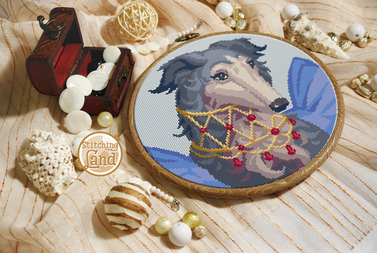 Ms. Borzoi Cross Stitch Pattern