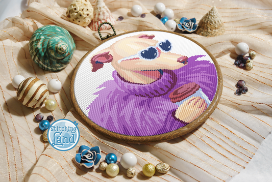 Ms. Italian Greyhound Cross Stitch Pattern