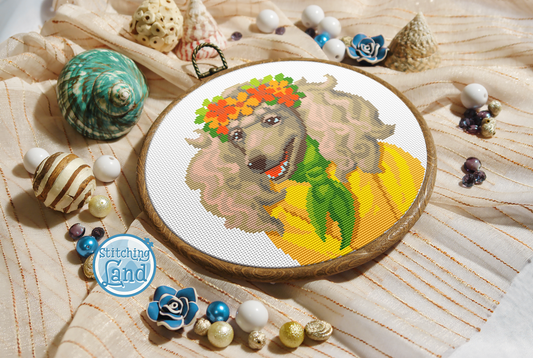 Ms. Poodle Cross Stitch Pattern