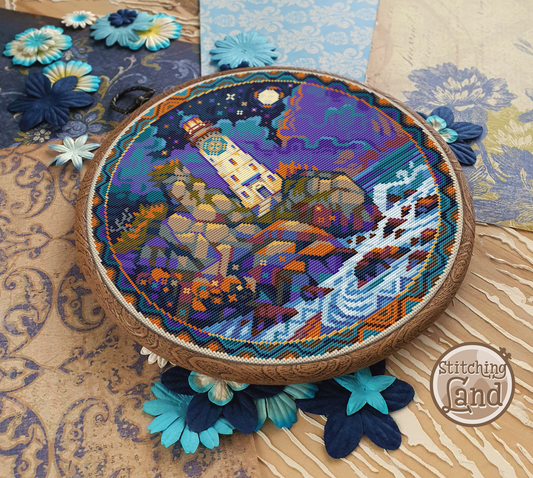 Nocturnal Lighthouse Cross Stitch Pattern
