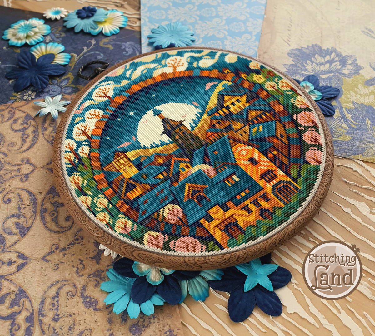 Picturesque Town IV Cross Stitch Pattern