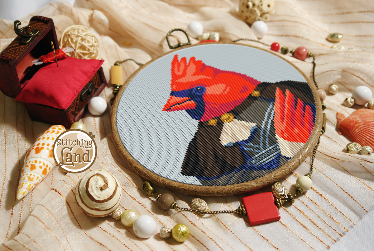 Sir Cardinalis Cross Stitch Pattern