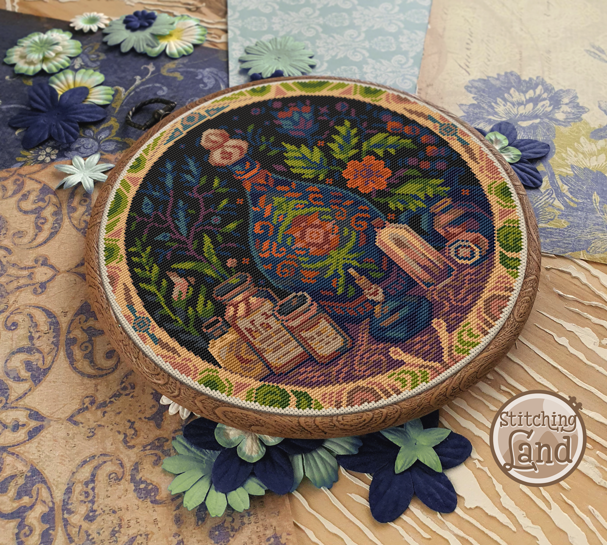 Still Life & Herbs Cross Stitch Pattern