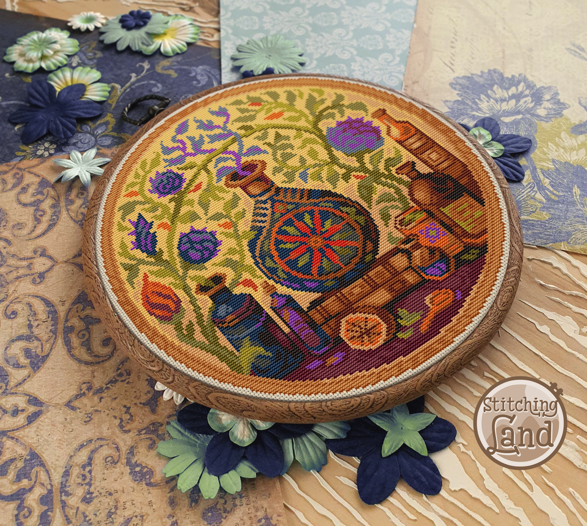 Still Life Herbs III Cross Stitch Pattern