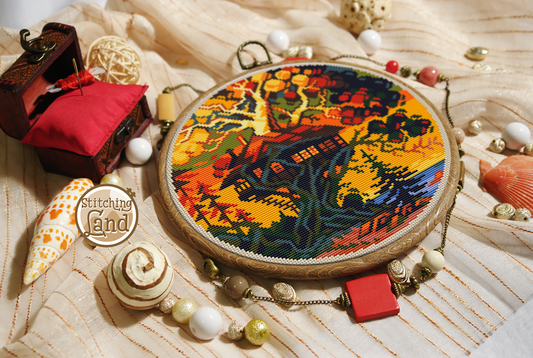 Tree House Cross Stitch Pattern