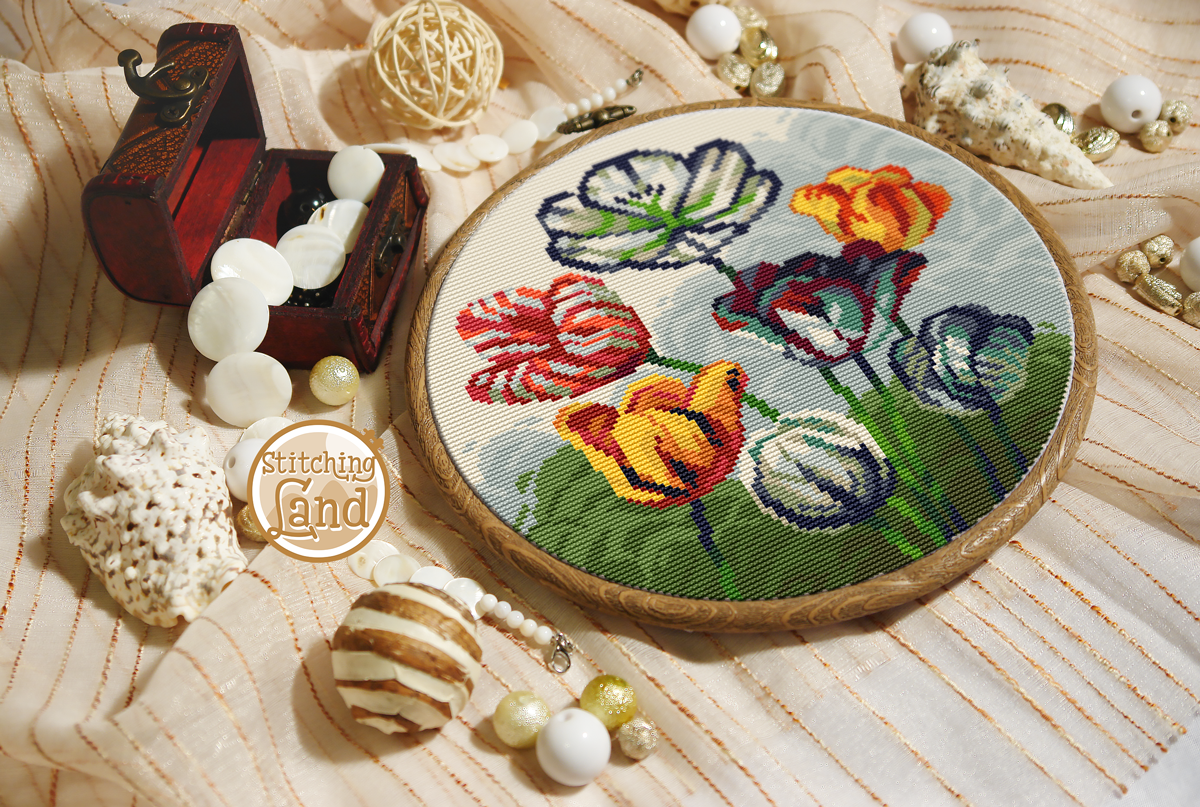Tulips Cross Stitch Pattern