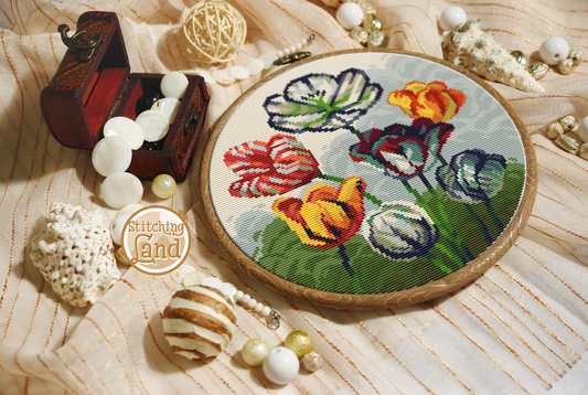 Tulips Cross Stitch Pattern